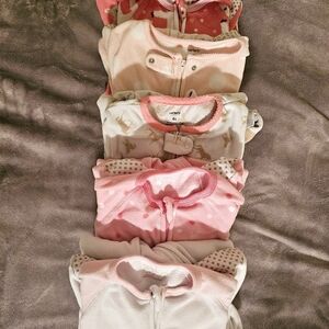 4t girls fleece onesie pajama lot